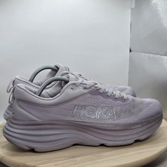 Mens Size 11 D - Hoka One One Bondi 8 WIDE Lavender Great Condition Sneakers - Picture 3 of 9